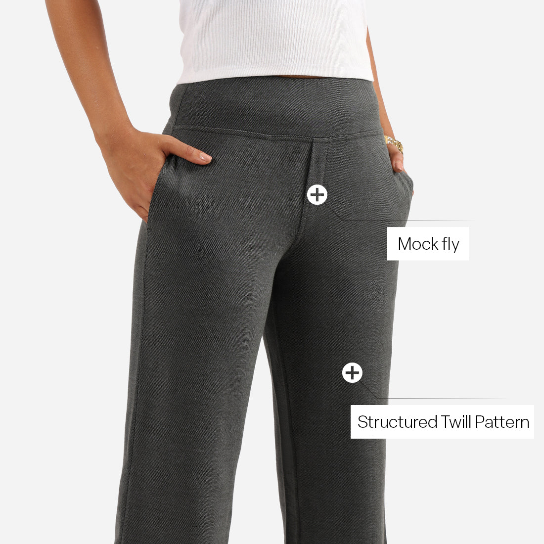 Work-To-Wine Twill Wide Leg Flare Pants - Image 51