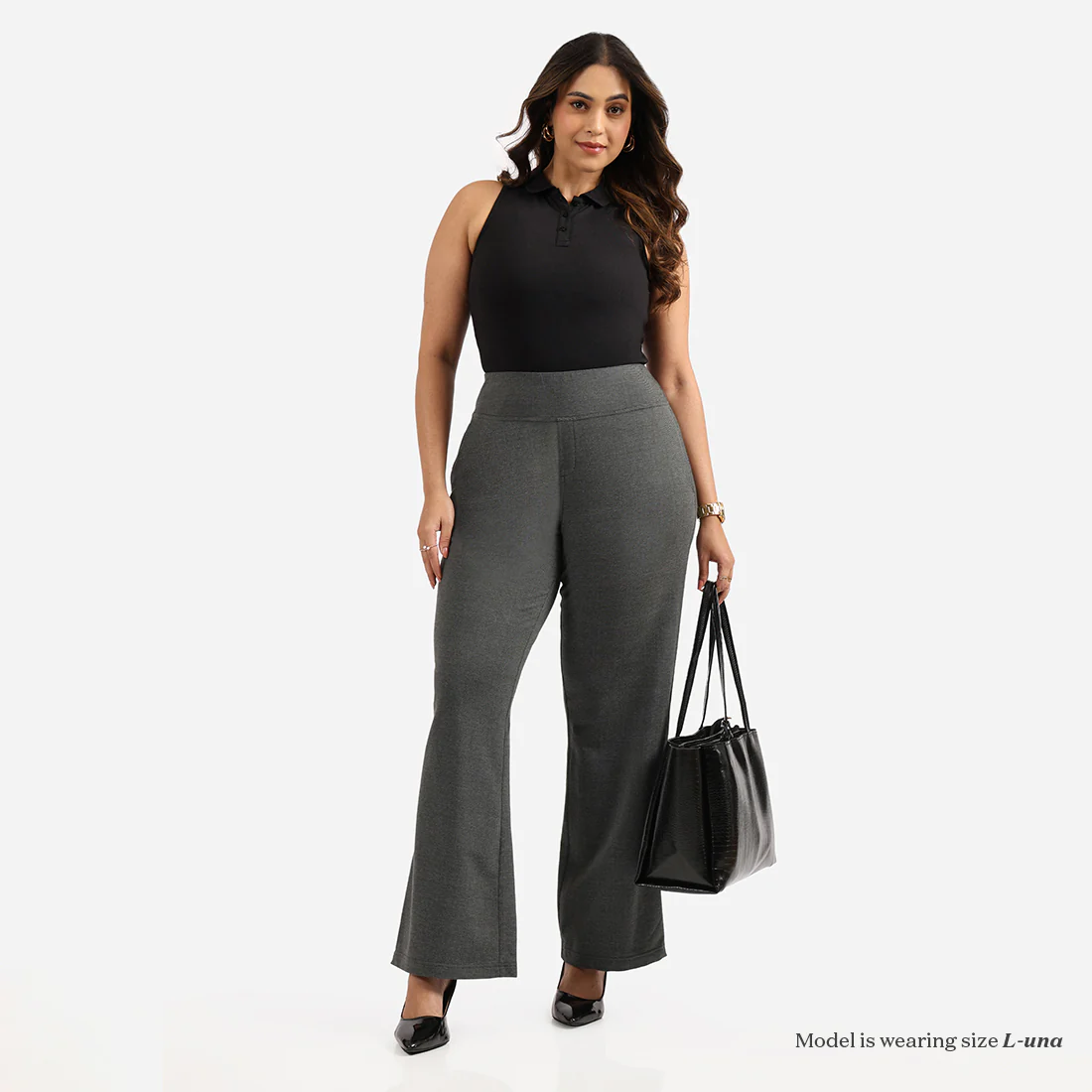 Work-To-Wine Twill Wide Leg Flare Pants - Image 53