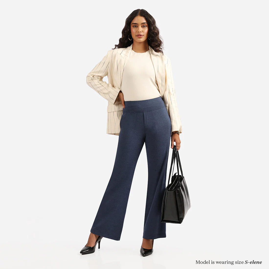 Work-To-Wine Twill Wide Leg Flare Pants - Image 61