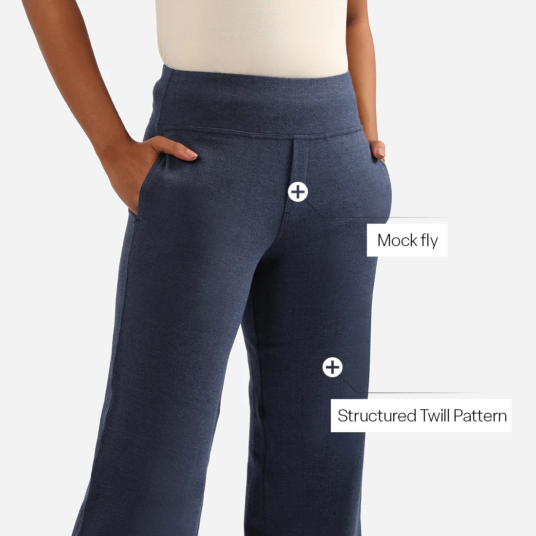 Work-To-Wine Twill Wide Leg Flare Pants - Image 64
