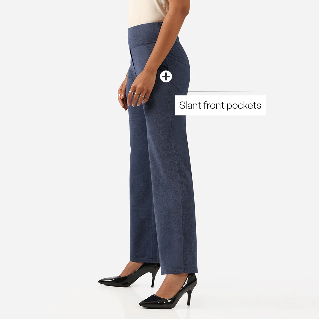 Work-To-Wine Twill Wide Leg Flare Pants - Image 66