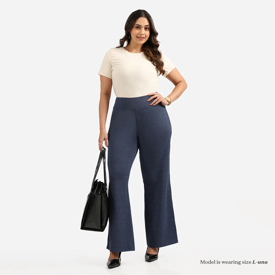 Work-To-Wine Twill Wide Leg Flare Pants - Image 68