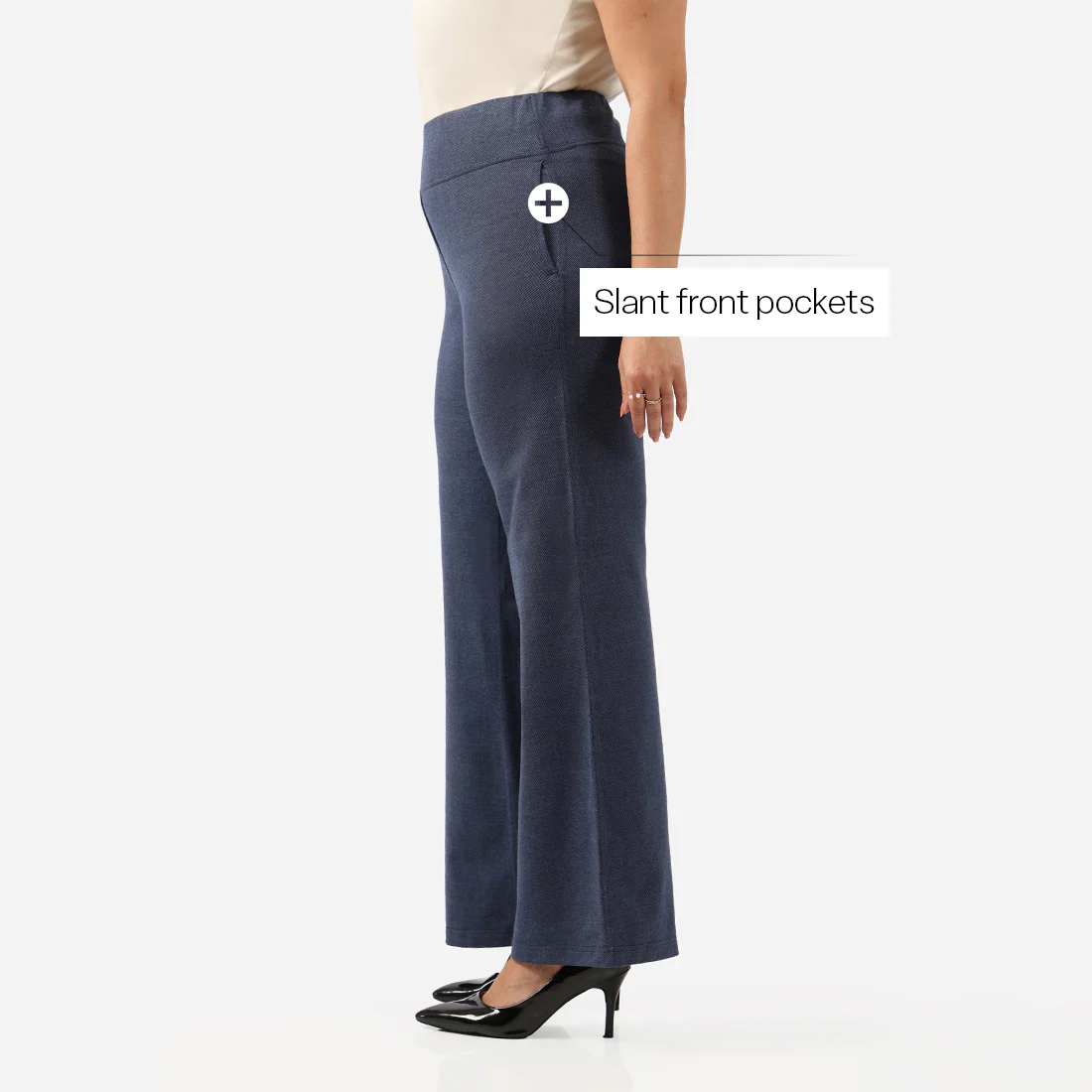 Work-To-Wine Twill Wide Leg Flare Pants - Image 70