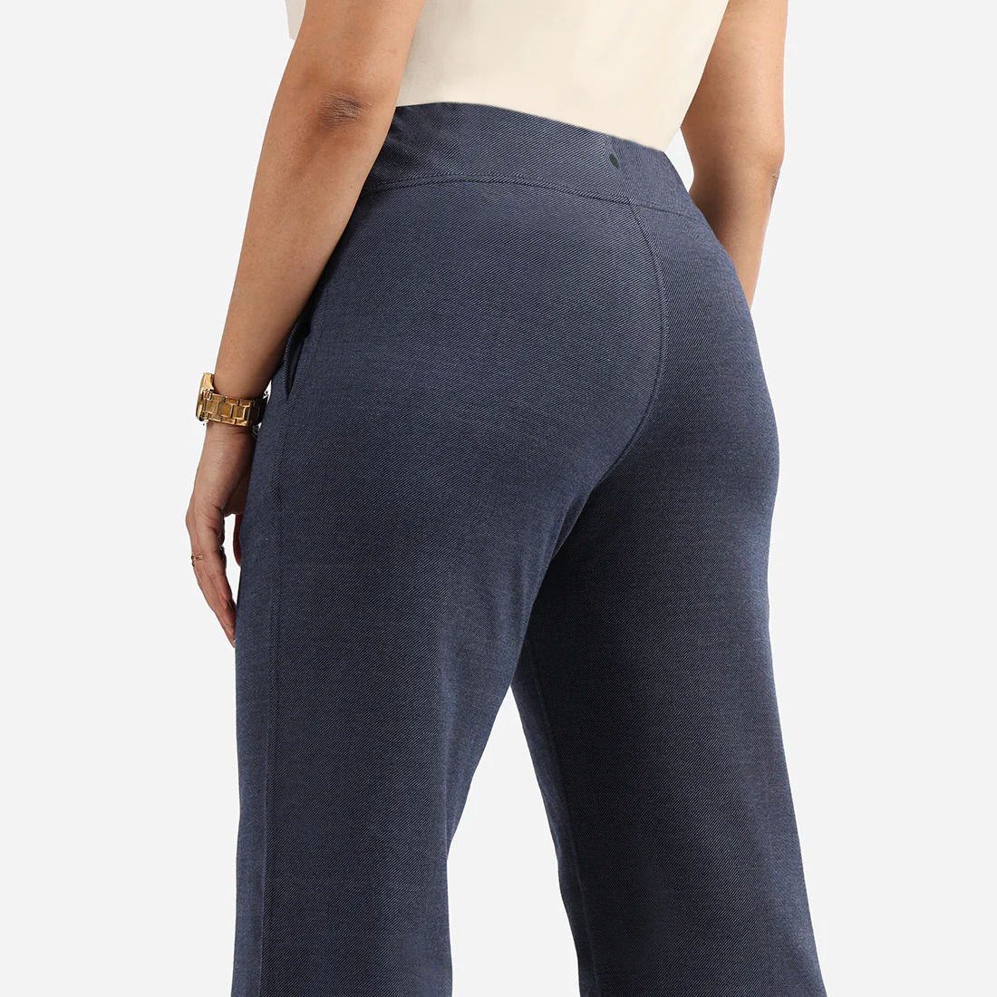 Work-To-Wine Twill Wide Leg Flare Pants - Image 71