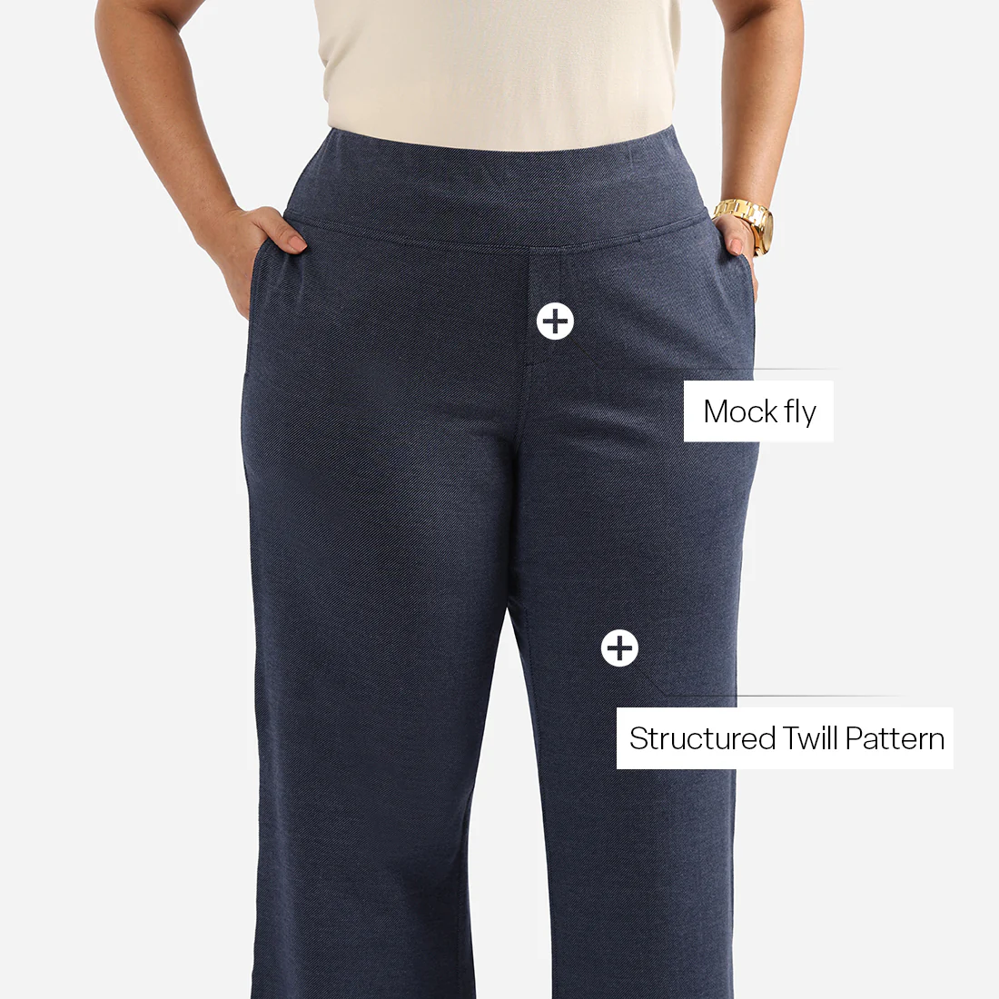 Work-To-Wine Twill Wide Leg Flare Pants - Image 73