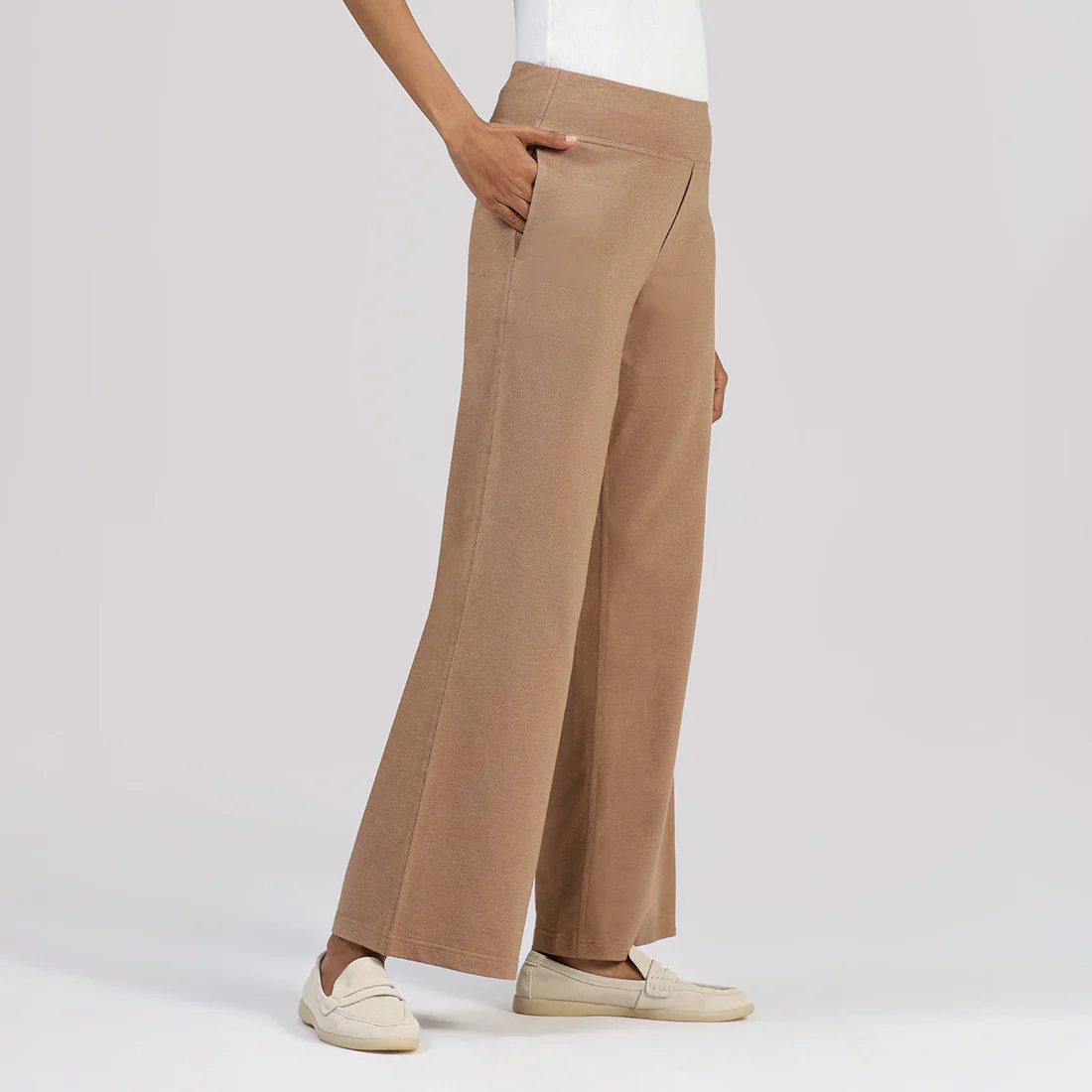 Work-To-Wine Twill Wide Leg Flare Pants - Image 76