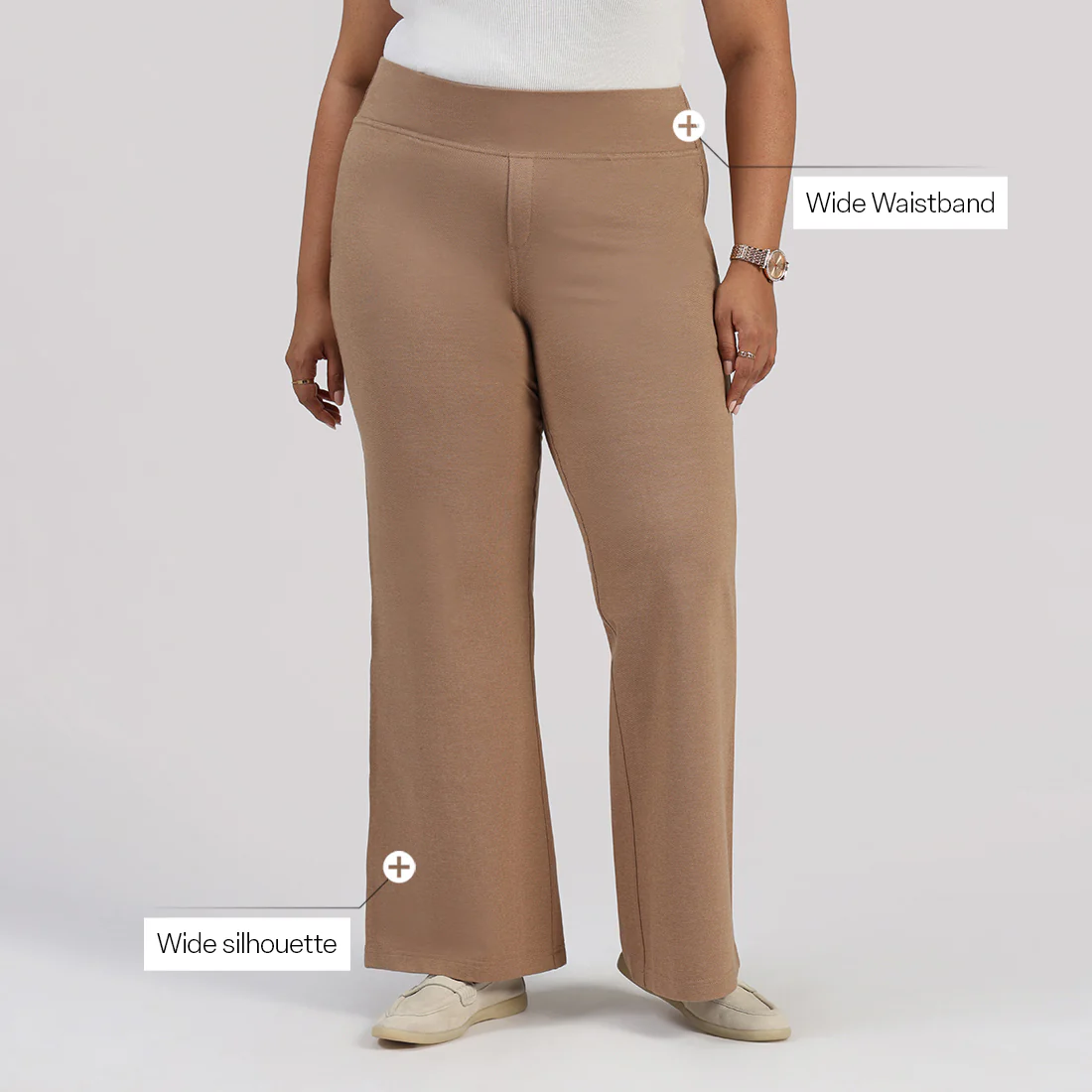 Work-To-Wine Twill Wide Leg Flare Pants - Image 86
