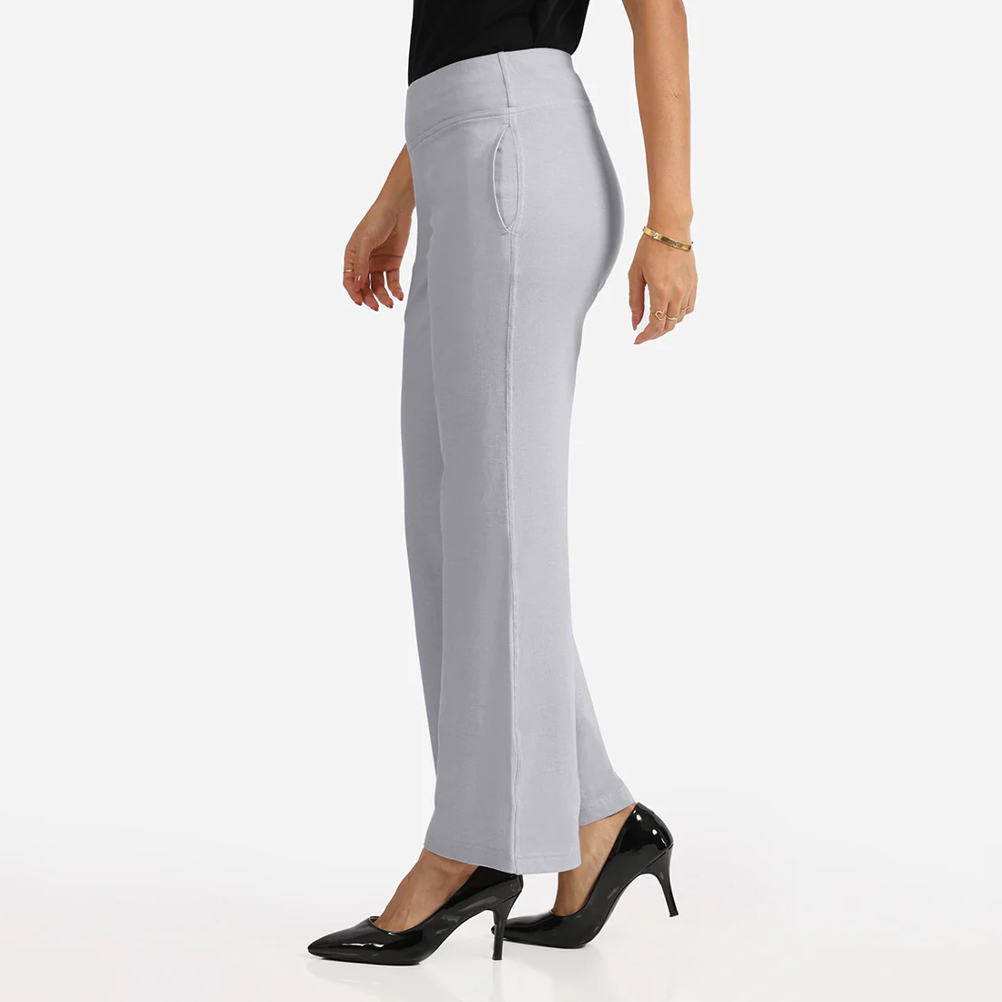 Work-To-Wine Twill Wide Leg Flare Pants - Image 97