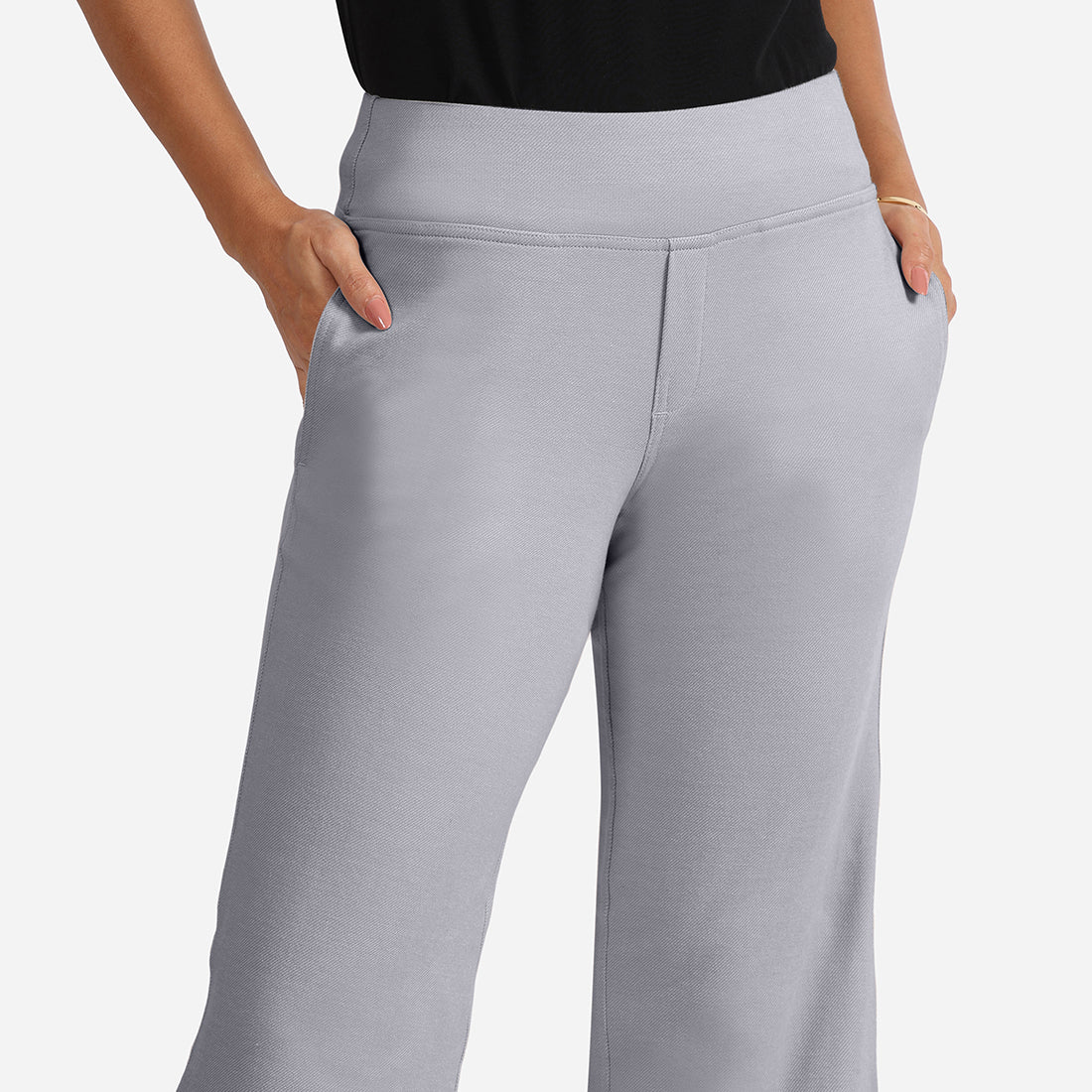Work-To-Wine Twill Wide Leg Flare Pants - Image 99