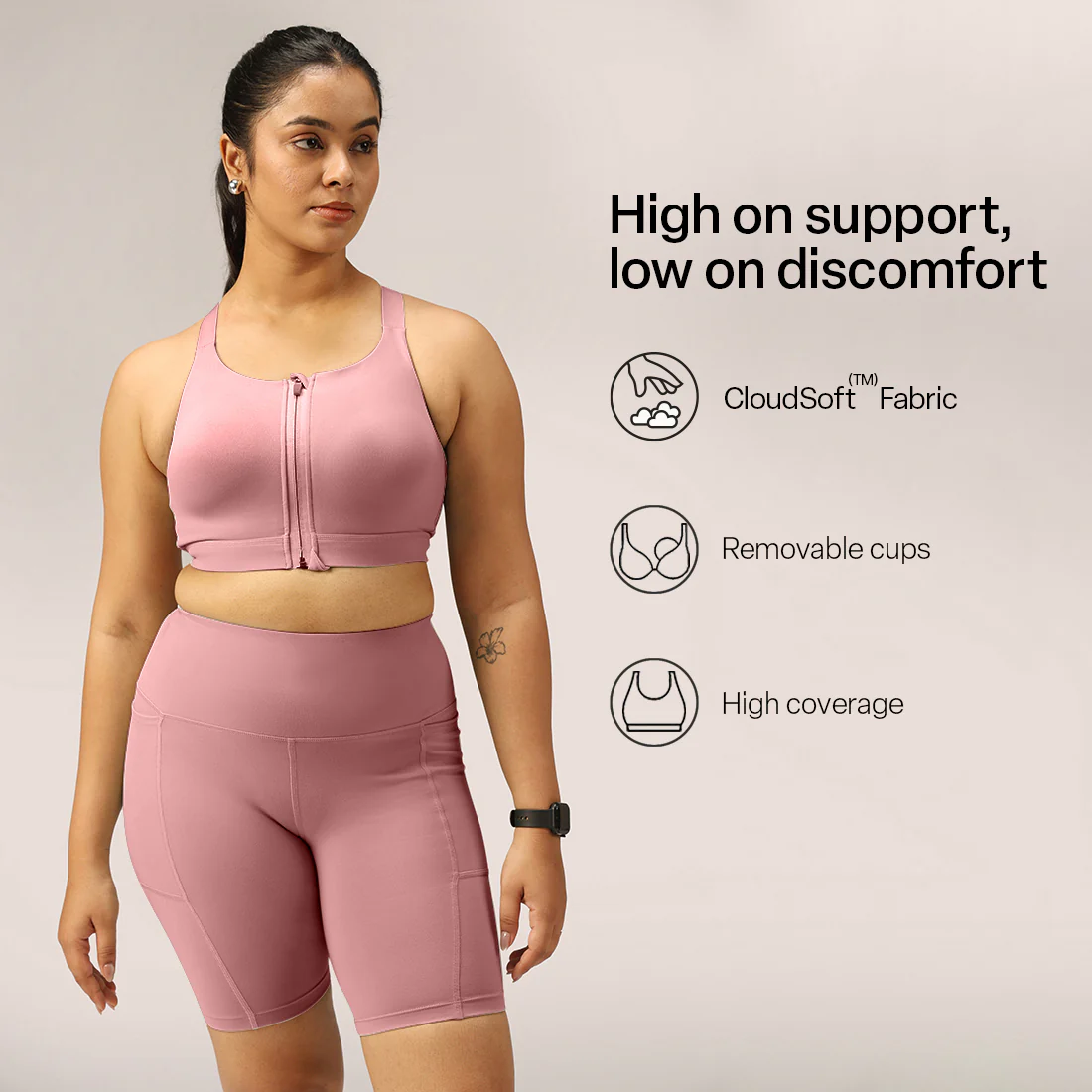 Zip-Up Sports Bra - Image 116