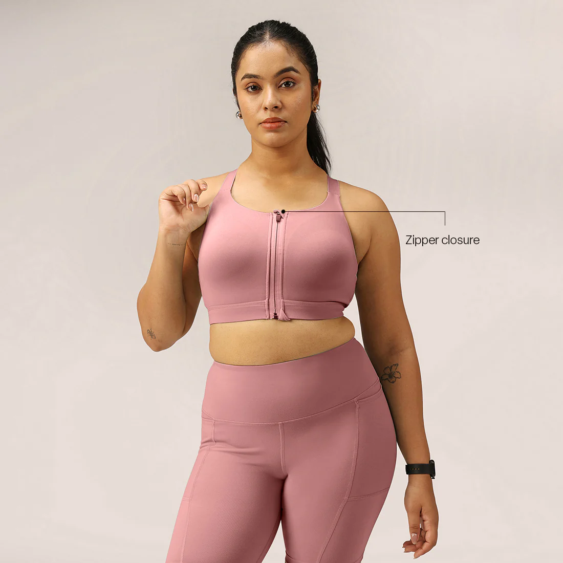 Zip-Up Sports Bra - Image 118