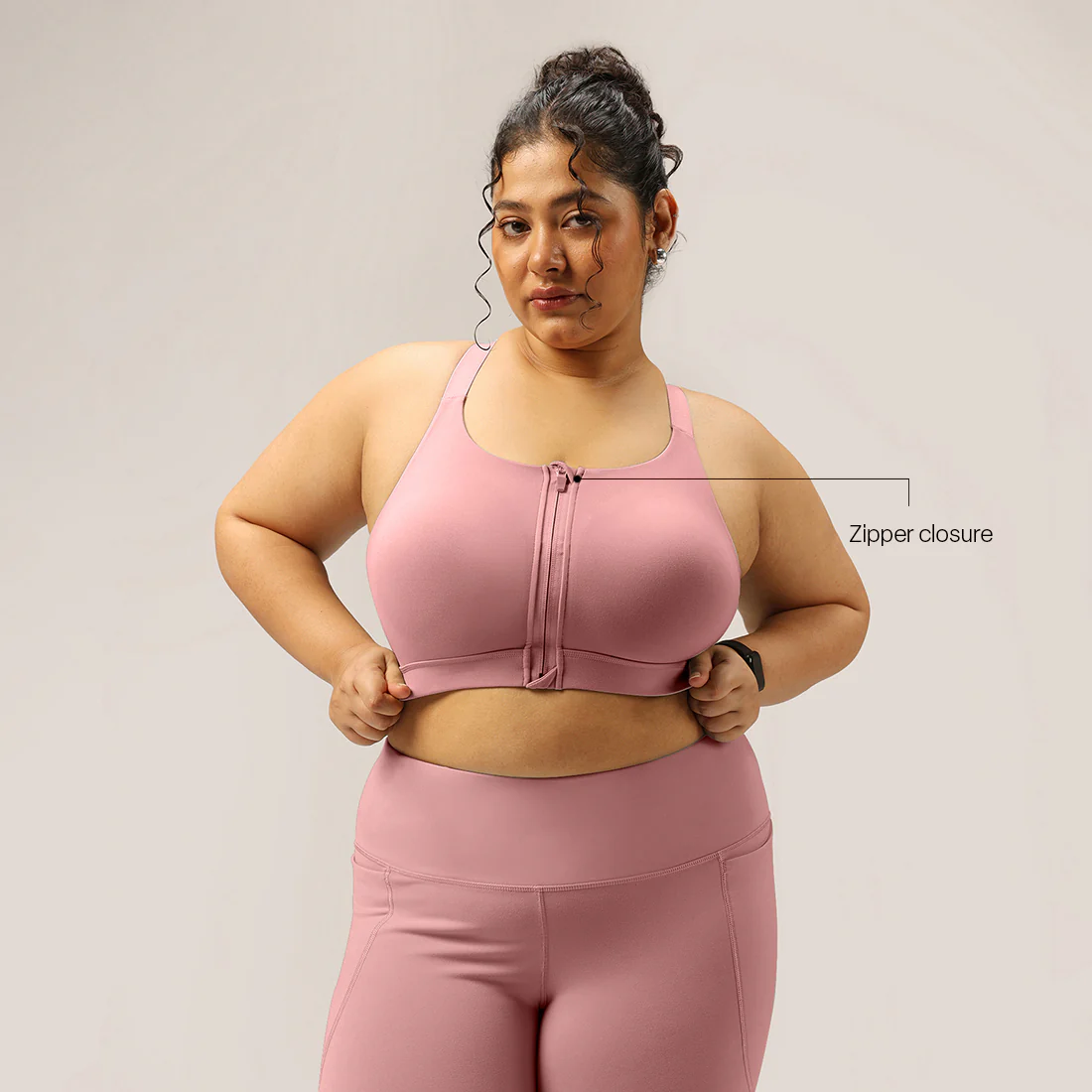 Zip-Up Sports Bra - Image 127