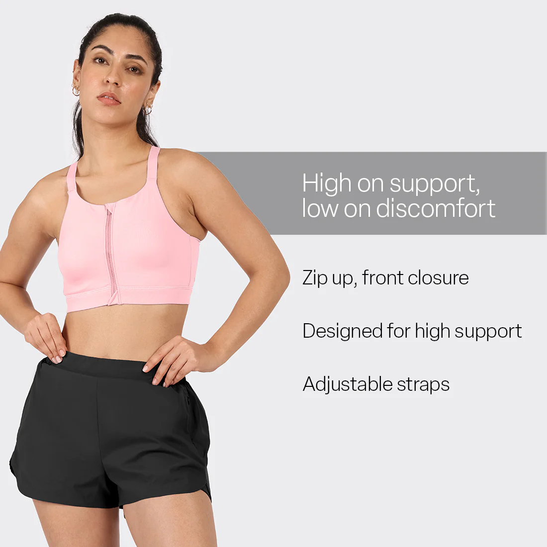 Zip-Up Sports Bra - Image 60