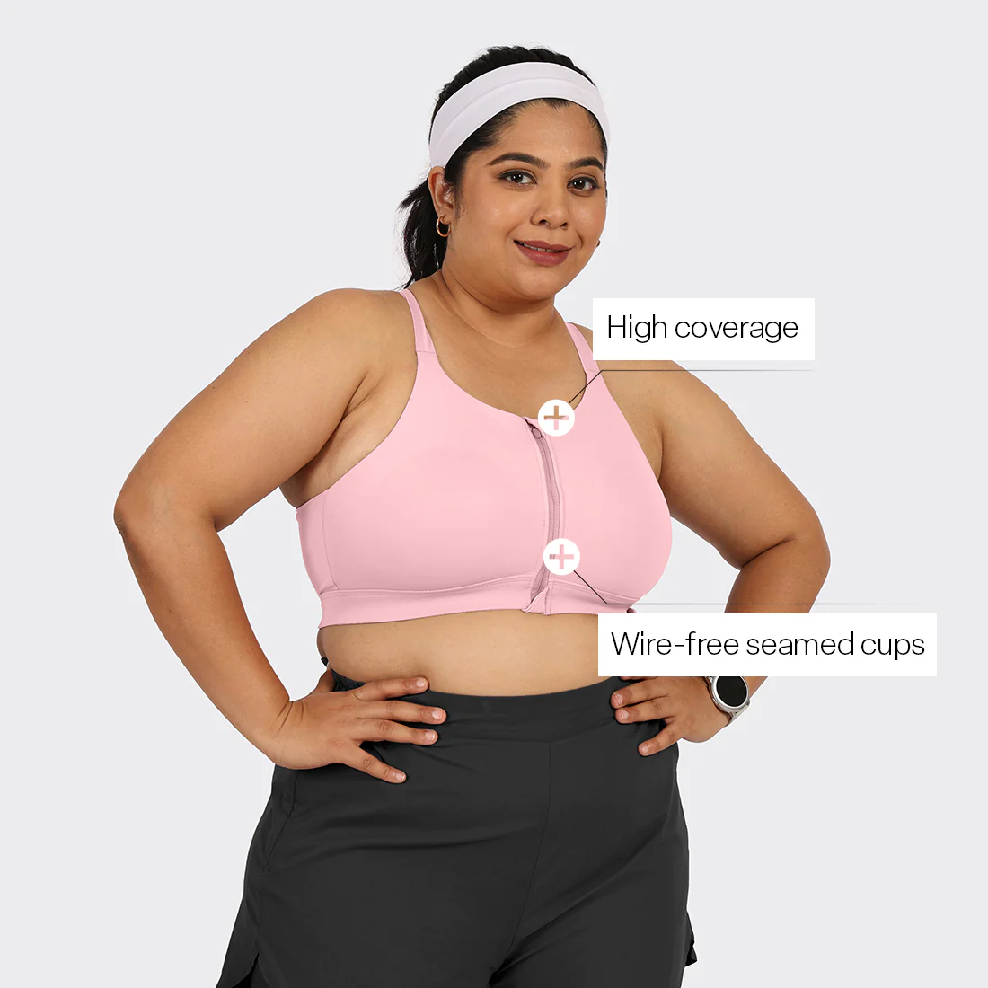 Zip-Up Sports Bra - Image 64