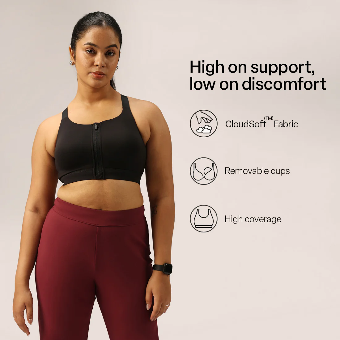 Zip-Up Sports Bra - Image 97